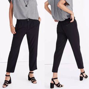 NWT Madewell Track Trousers in True Black Pleated